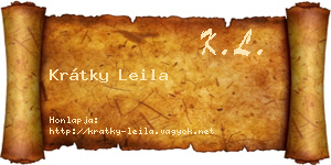 Krátky Leila névjegykártya